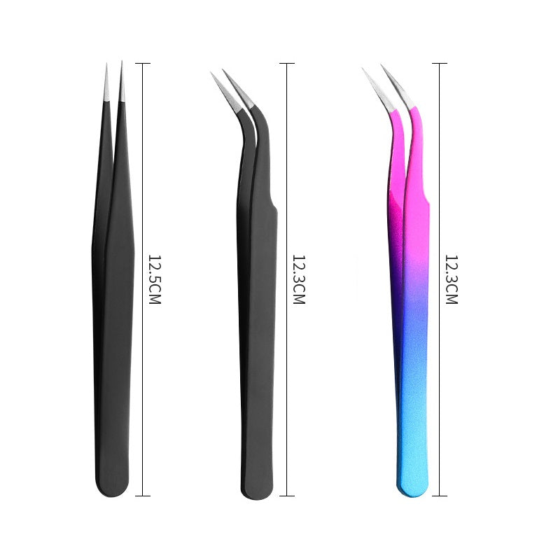 #177 Black and blue-violet gradient color tweezers 23