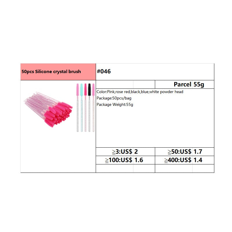 #046 50pcs Silicone crystal brush