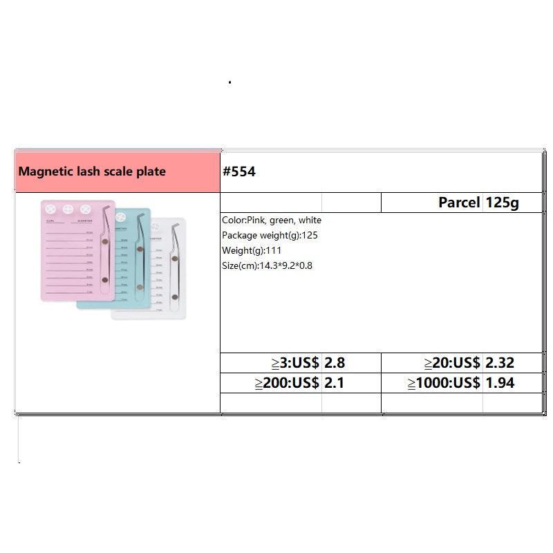 #554 Magnetic lash scale plate