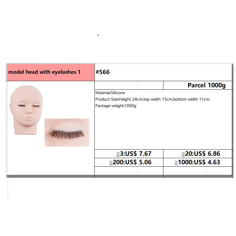 #566 model head with eyelashes 1