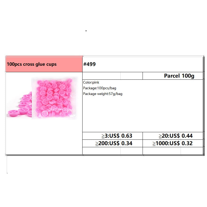 #499 100pcs cross glue cups