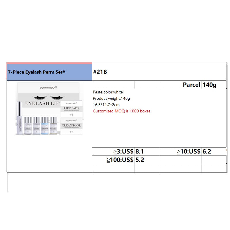 #218 7-Piece Eyelash Perm Set