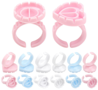 #031 100pcs Heart Color Cup Ring  and Round Color Cup Ring