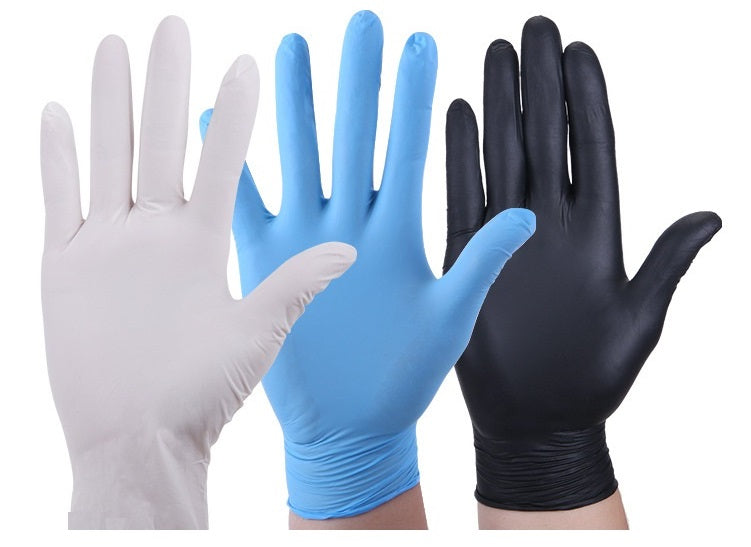 #290 100 (50 pairs) pure nitrile gloves and rubber gloves