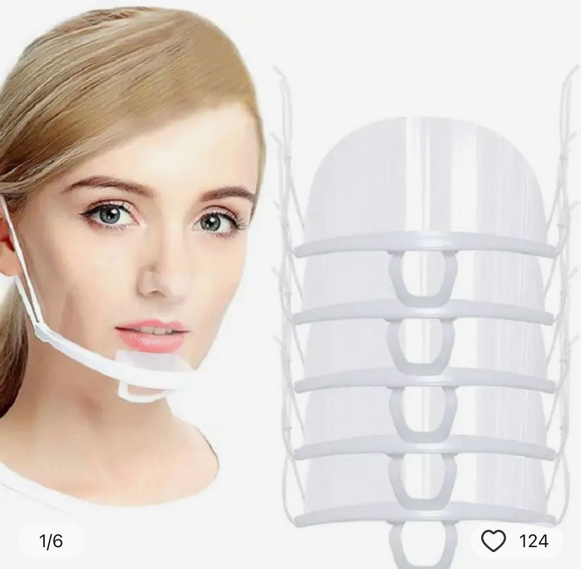 #628 10pcs/pack transparent mask/Plastic anti-foam mask