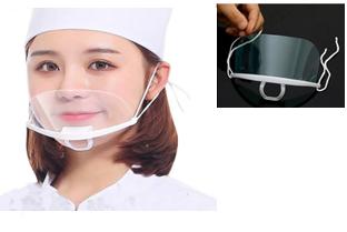 #628 10pcs/pack transparent mask/Plastic anti-foam mask