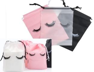 #634 50pcs EVA Frosted Drawstring Eyelash Storage Bag