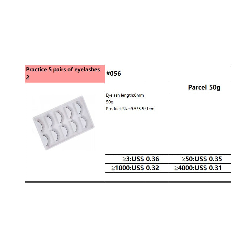 #056 Practice 5 pairs of eyelashes 2
