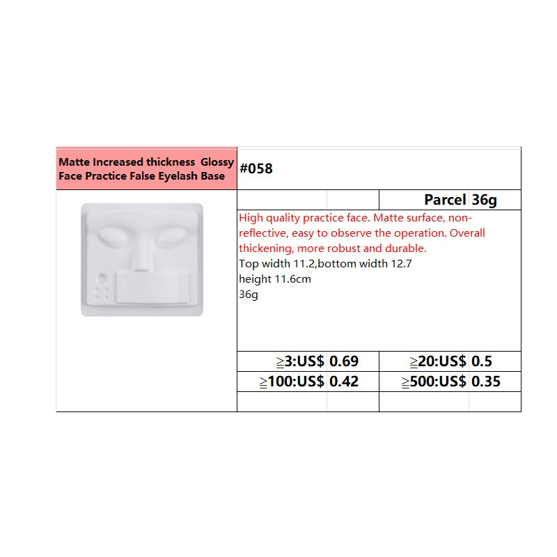 #058 Face Practice False Eyelash Base