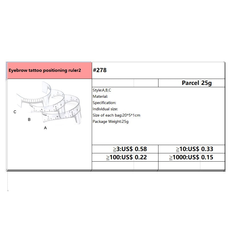 #278 Eyebrow tattoo positioning ruler2