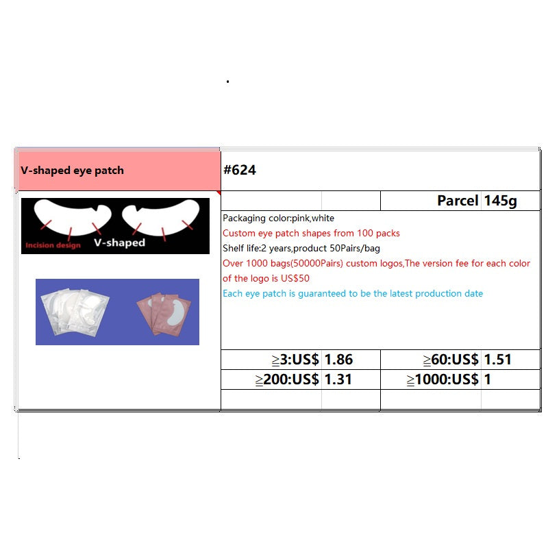 #624 V-shaped eye patch