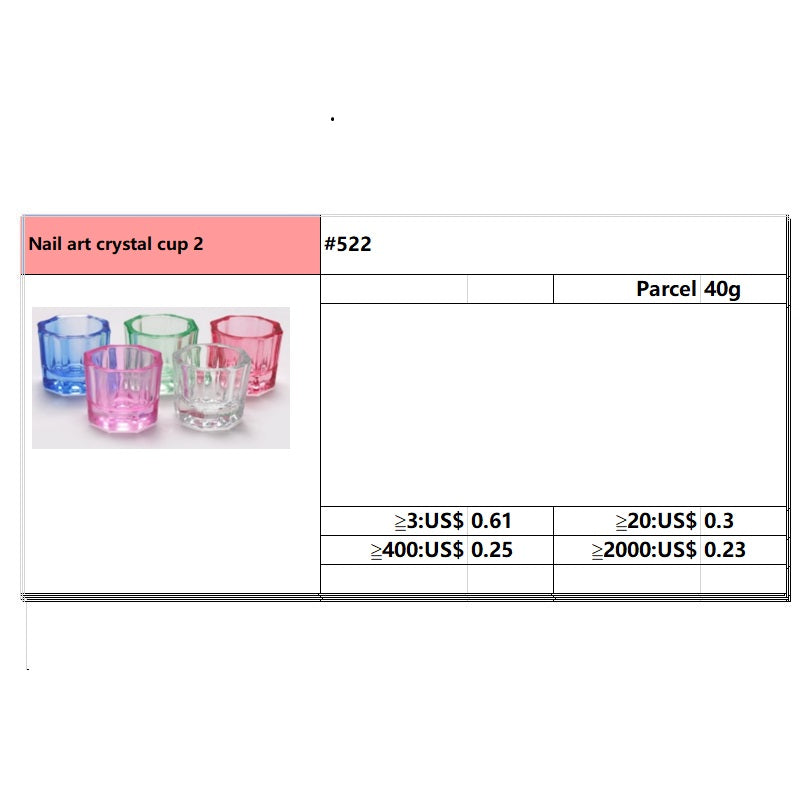 #522 Nail art crystal cup 2