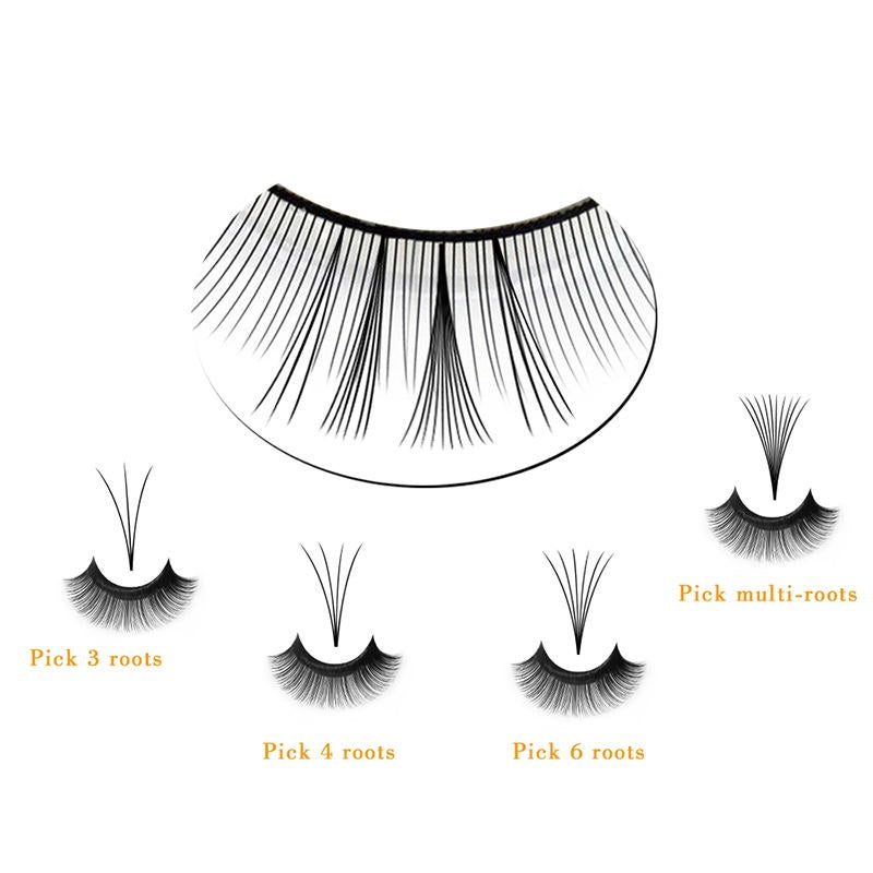 #002 Easy Fan Lashes / Flower Lashes 12 lines