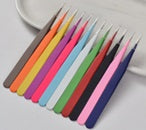 #176 Rubber paint Stainless steel color tweezers22