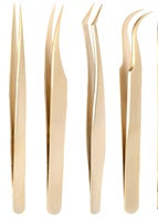 #166 Champagne Gold Tweezers 12