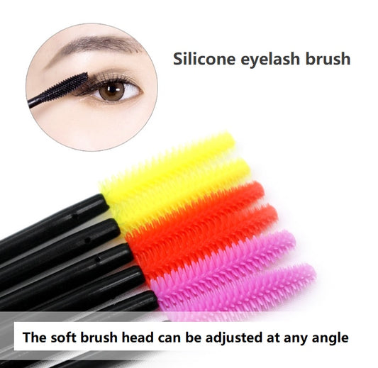 #047 50pcs Silicone Eyelash Brush 2
