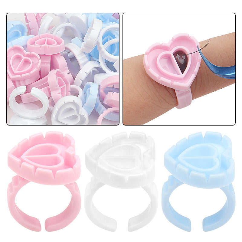 #031 100pcs Heart Color Cup Ring  and Round Color Cup Ring