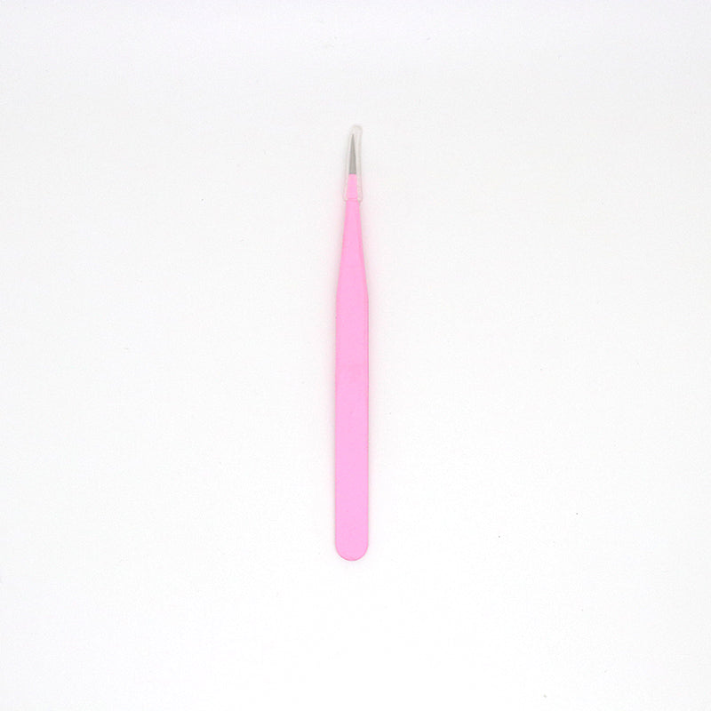 #176 Rubber paint Stainless steel color tweezers22